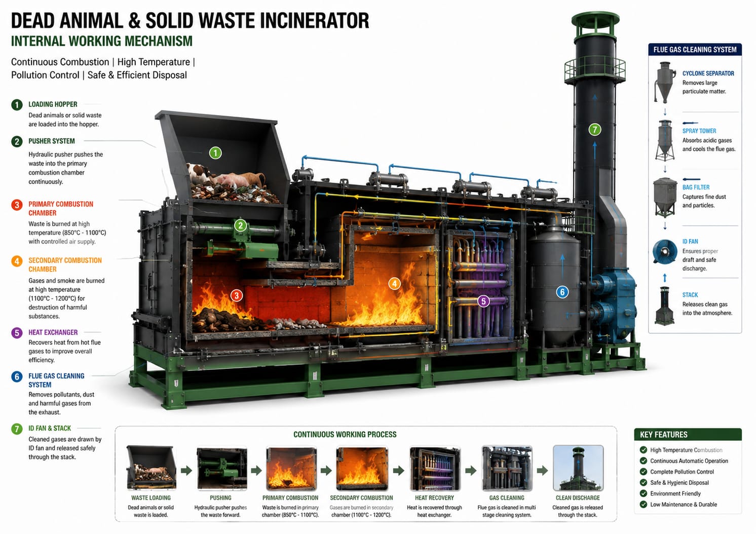 Dead Animal & Solid Waste (2-in-1) Incinerator